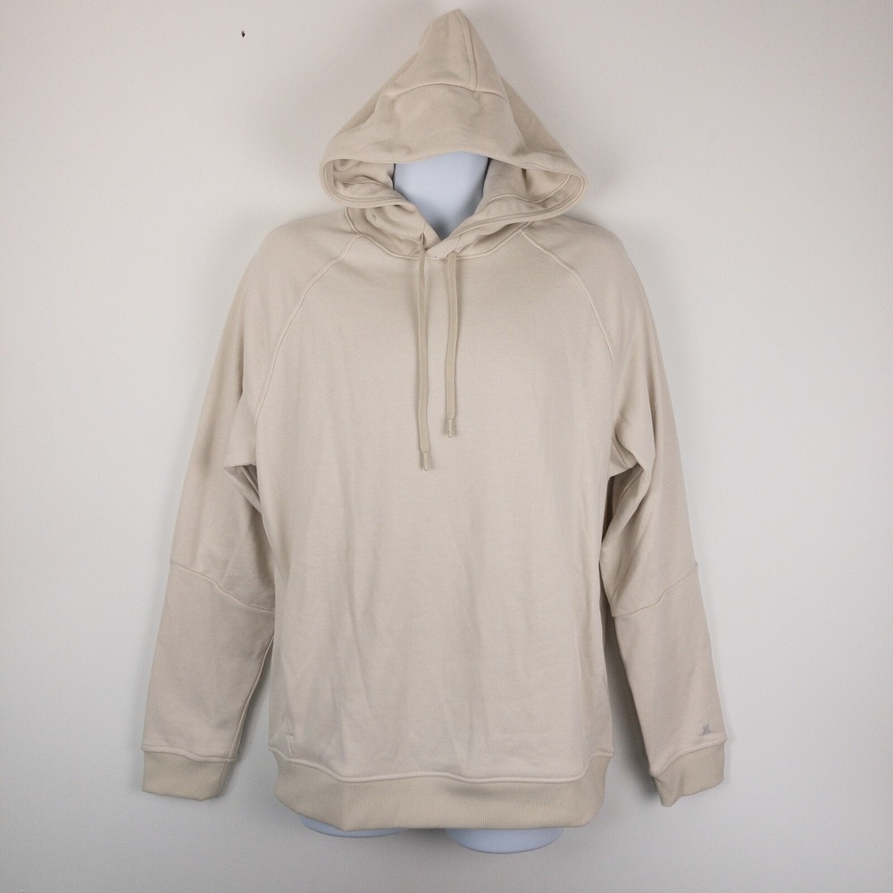 Kenneth Cole Hoodie Mens Large Bone Active Raglan Sleeve Breathable Pullover